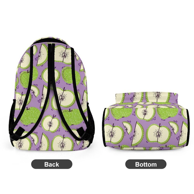 Mochila escolar de frutas verdes de alta capacidad, mochila de viaje multiusos, mochila escolar para niña, bolsa para niño con estampado personalizado