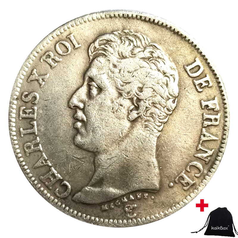 프랑스 제국 하프 달러 커플 아트 동전, 나이트클럽 결정 동전, 행운의 기념 포켓 동전, 선물 가방, 럭셔리 1826