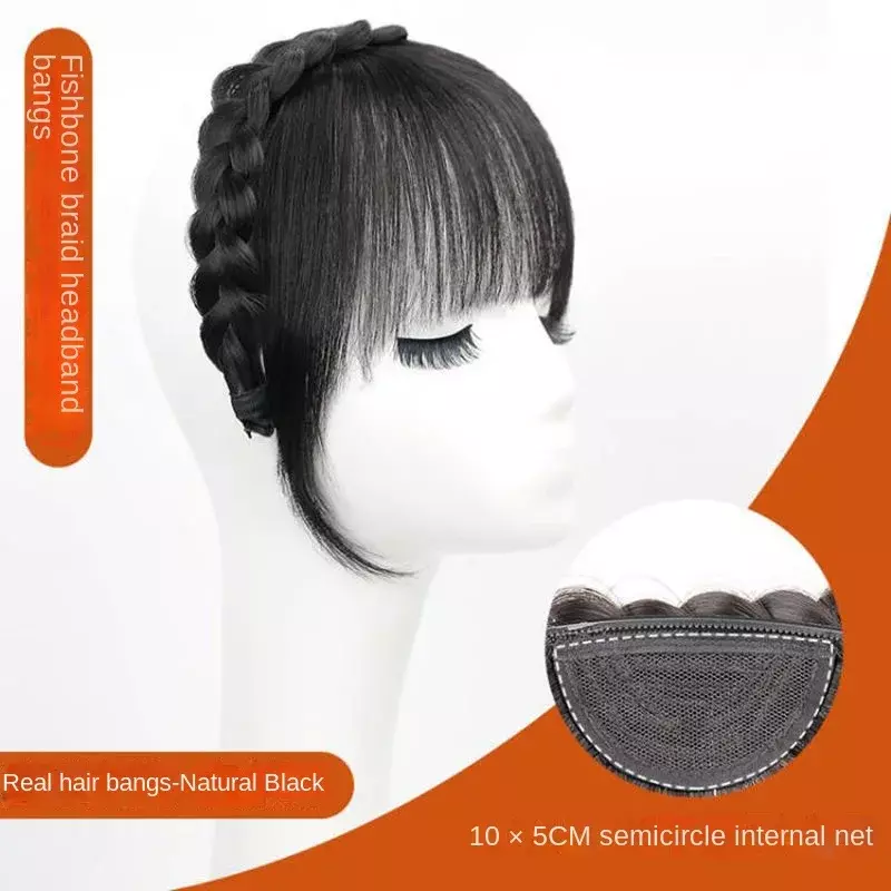 Extensión de cabello con flequillo falso para mujer y niña, accesorios para el cabello, pinzas para peluca