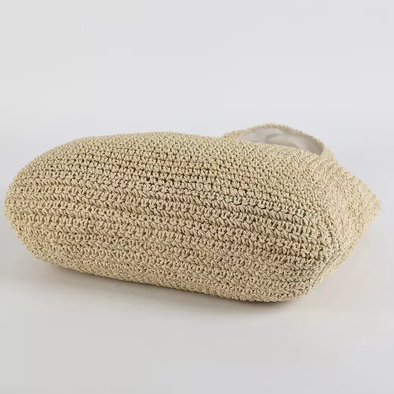 女性のための籐織りショルダーバッグ,大容量,夏のビーチストロー,xxxxx 2023,ファッショナブル