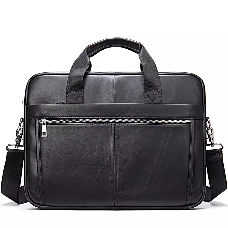 Мужская сумка-портфель, сумка-мессенджер из 100% воловьей кожи, сумка для ноутбука 14 дюймов, папки, мужские офисные деловые сумки для документов