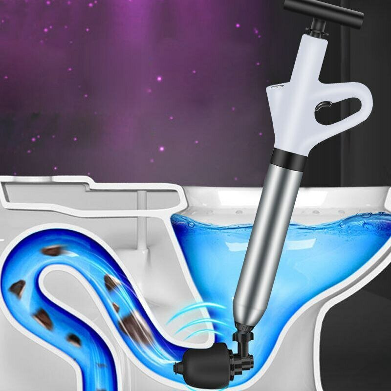 Edelstahl Toiletten rohr bagger pneumatischer Haushalt Hochdruck bagger Werkzeugs atz verdickter Wand zylinder robust und sicher