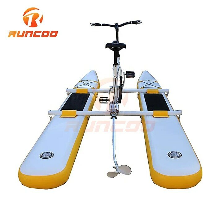 Único inflável água bicicleta pedal, bicicleta flutuante, novo design, barco bicicletas para venda