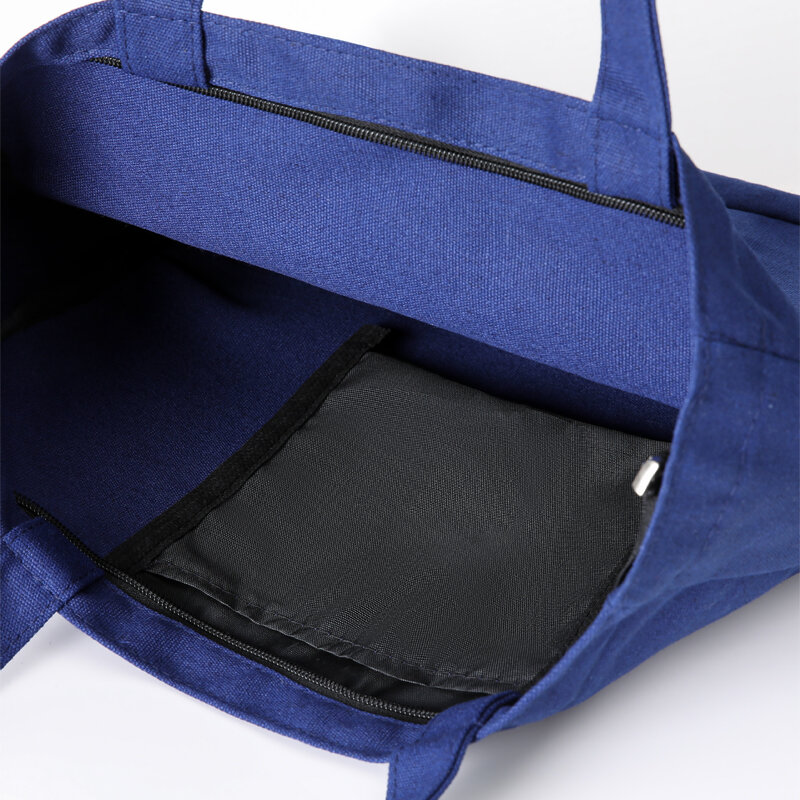 Nuovo In borsa di tela da donna borsa a tracolla Casual di design In tinta unita borsa a tracolla da spiaggia riutilizzabile In cotone di grande capacità