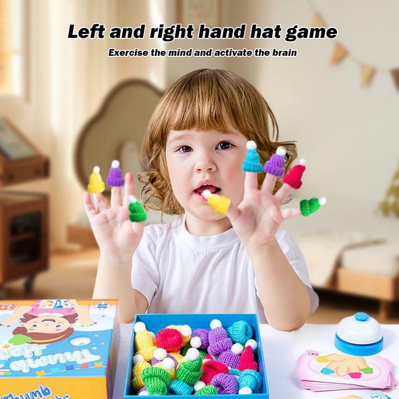 Sombreros de pulgar Mini juego de trucos de sombrero de dedo, juguete de aprendizaje preescolar para Navidad, cumpleaños, Pascua y regalos del Día de los niños