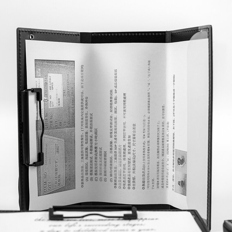 Papan klip Suster lipat portabel papan klip perawat 9.48in hitam folder papan klip perlengkapan kantor untuk dokter menyusui