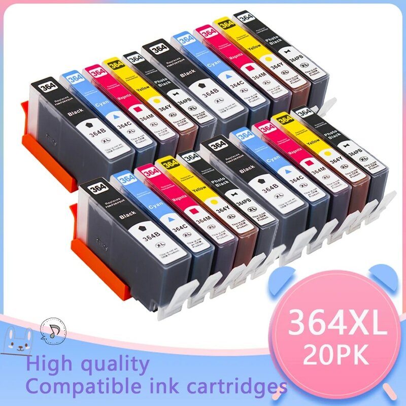 Cartucho de tinta de substituição para HP Photosmart, HP 364XL, 364, 6525, 7510, 7515, 7520, B010a, B110c, B110e, B111a