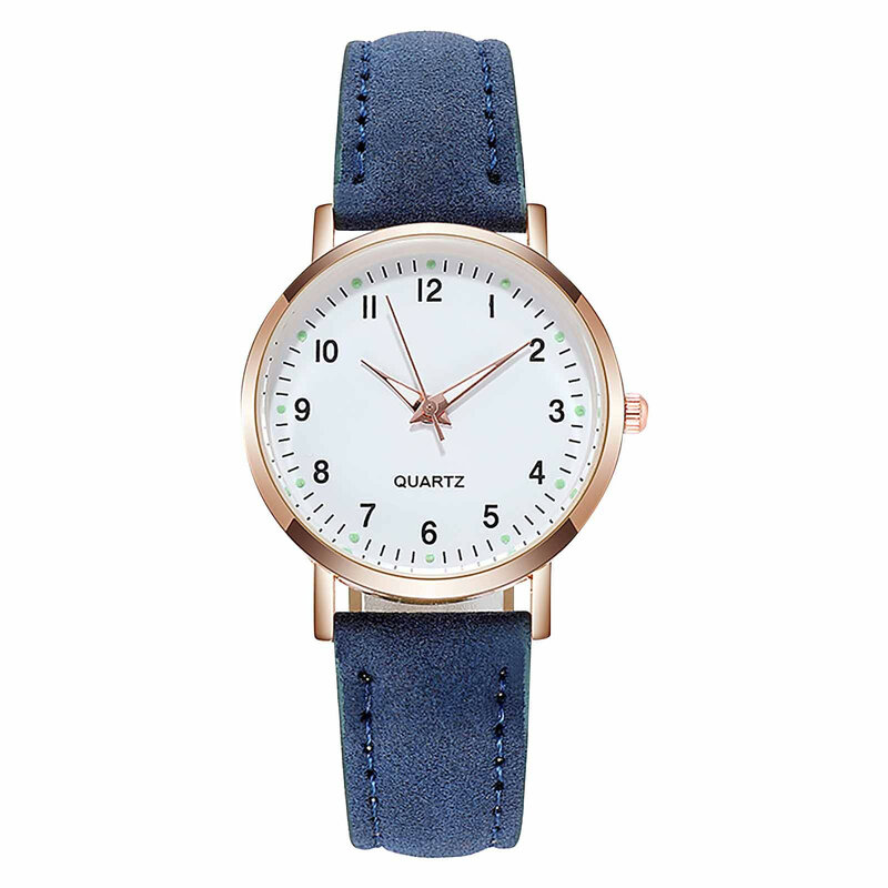 Fashion temperamen wanita sabuk jam tangan Analog bercahaya kuarsa jam tangan modis gaya sederhana Quartz arloji Reloj Mujer