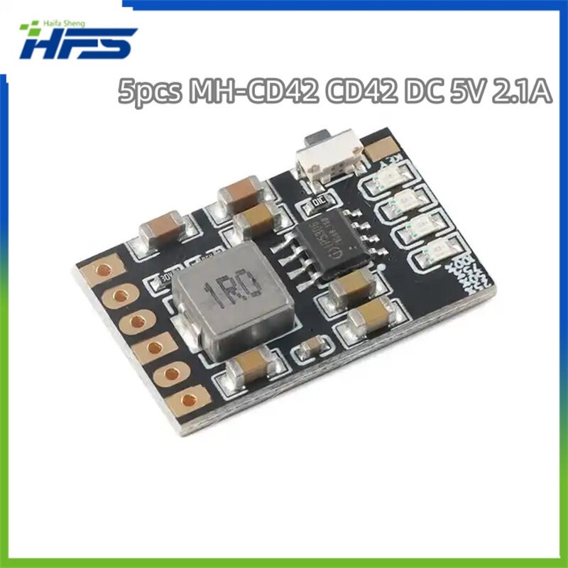 5pcs MH-CD42 CD42 DC 5V 2.1A Mobile Power Diy Module 3.7/4.2V Charge/Discharge(boost)/battery protection/indicator Board