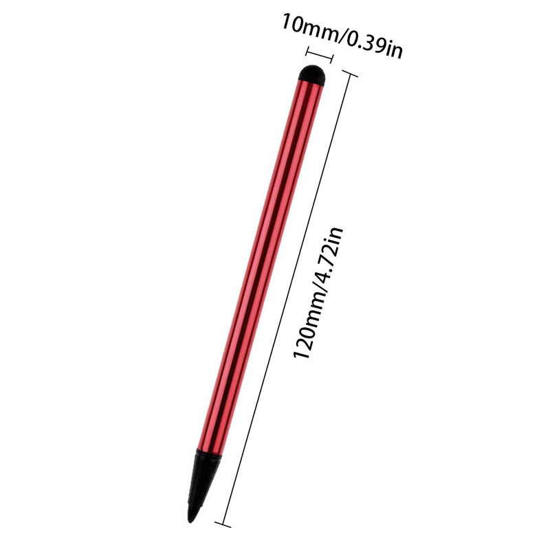 ปากกาสไตลัสแบบพกพาสำหรับโทรศัพท์ทั่วไปแบบ2 in 1ปากกาหน้าจอสัมผัสปากกาสไตลัสแบบ Capacitive สำหรับ iPhone iPad Samsung แท็บเล็ตแล็ปท็อปปากกา