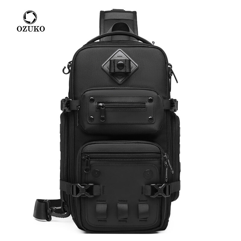 Ozuko Tactical bag Outdoor Tactical One Shoulder Crossbody Bag High Capacity Waterproof Sports Bag For Man