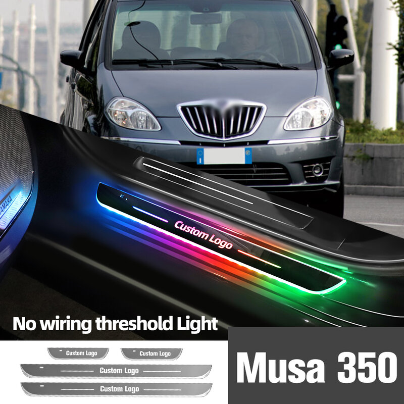Luz LED personalizada para umbral de puerta de coche, accesorio de lámpara para Lancia Musa 350, 2008, 2013, 2010, 2011, 2012