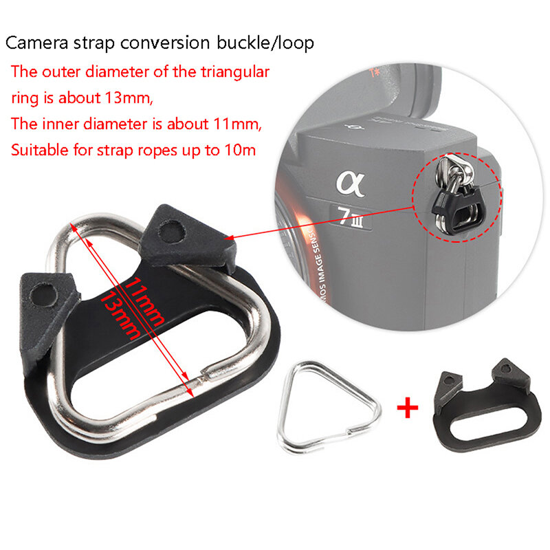 1 Paar Kamera Lug Ring Kamera Gurt Dreieck Split Ring Haken für SLR Kamera Gurt Konvertierungs ring Metall Verbindungs schnalle