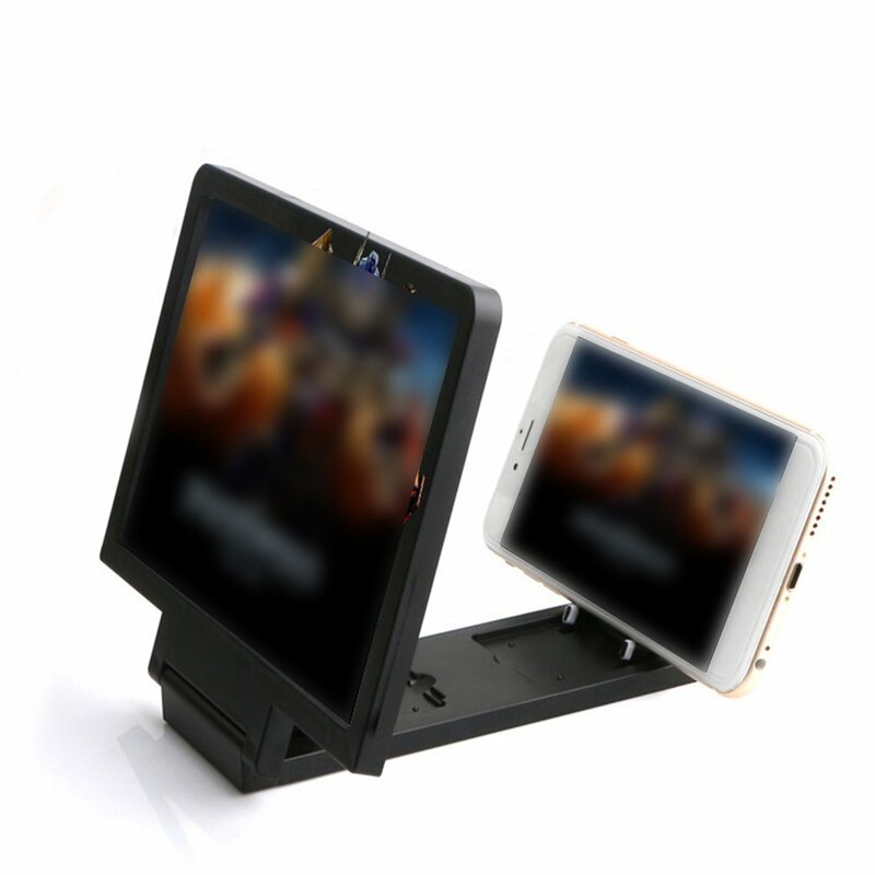 Pembesar layar ponsel 10-14 inci, Amplifier Video 3D menyenangkan, kaca pembesar, dudukan HD, pelindung mata