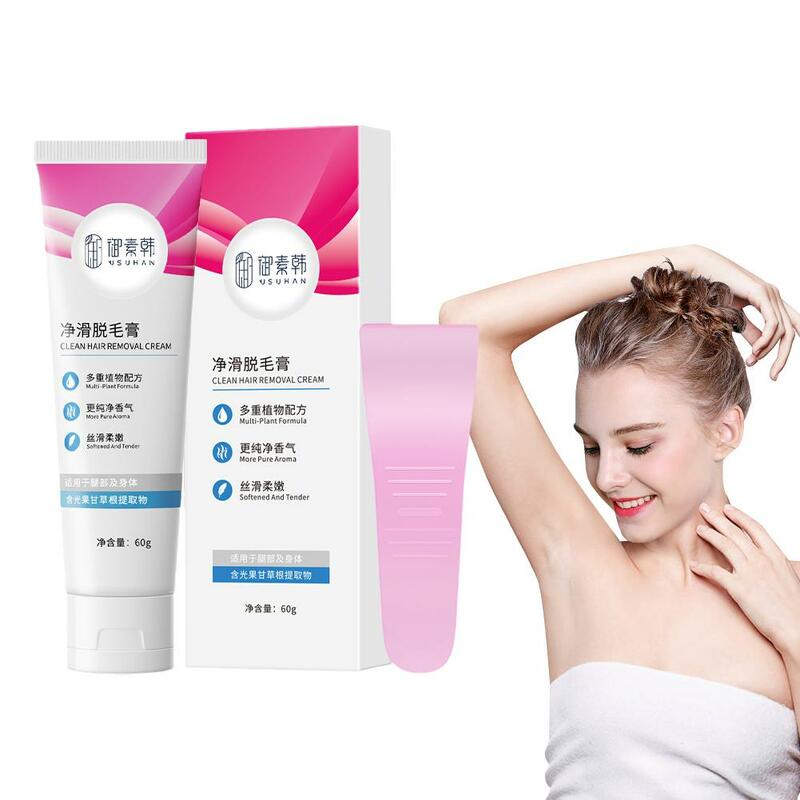 60g Hair Removal Creams Painless Permanent Removes Legs Beard Pores Shrink Private Skin Hairs Underarm Depilatory Whitening E6V2