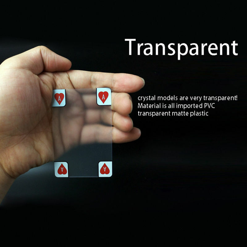 Criativo transparente plástico impermeável poker novidade poker índice jogando cartas