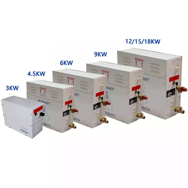 Stcmoet 9kw elektrische Sauna Dampfer zeuger Duschraum Dampfbad maschine 12kw digitales Bedienfeld Dampfbad generatoren