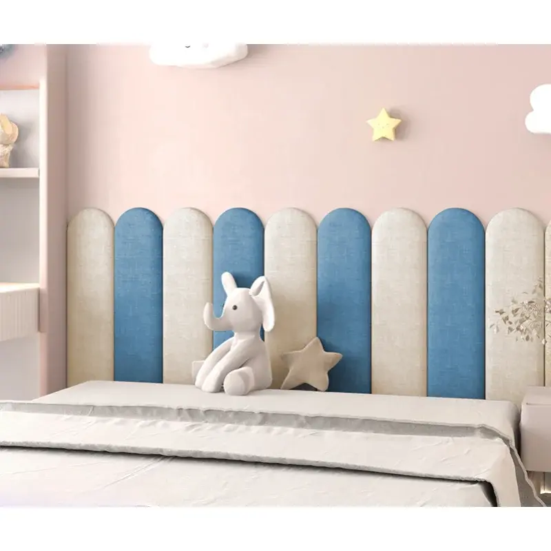寝室用家具ヘッドボードランプ,ベッドステッカー,カメレカム,キング,クイーンサイズの壁パネル装飾,135