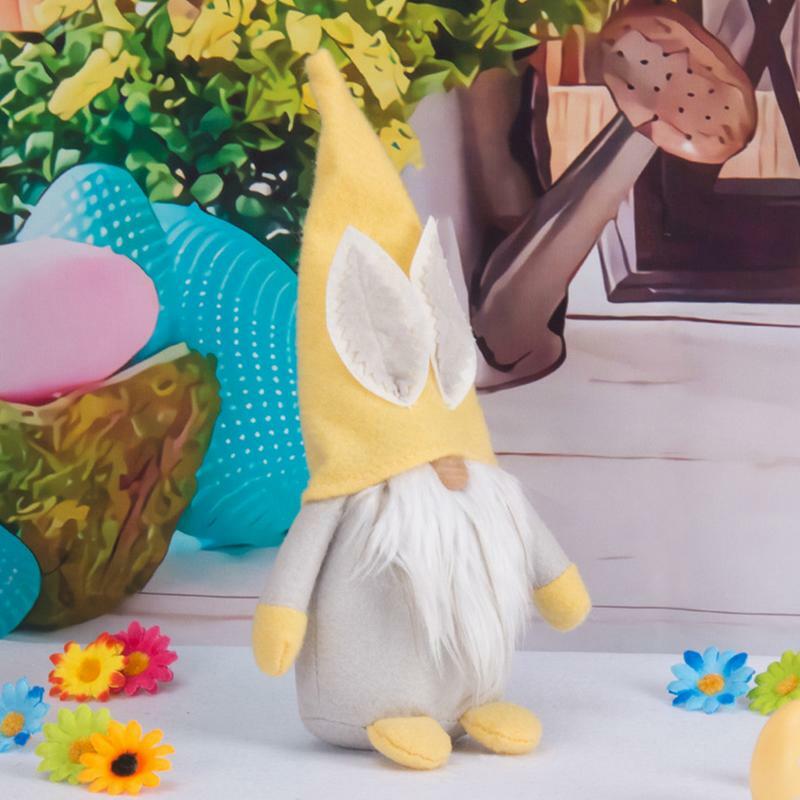 Nieuwe Easter Kabouters Decor Schattig Kabouterornament Handgemaakt Gezicht Konijnenoren Lente Pop Decor Voor Jongen En Meisje Cadeau Kinderkamer