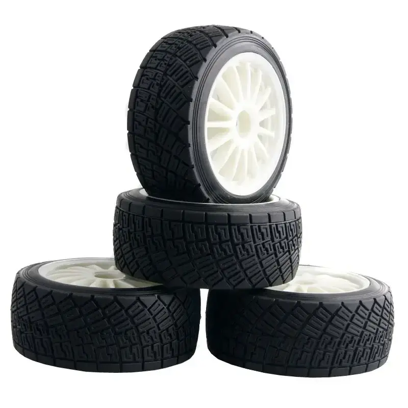 4PCS 2.2 Inch Wheel Rims Hub & 80MM Tires Tyre RC CAR PART RC CAR 1/10 Fit 1:10 HPI WR8 Flux Rally 3.0 110697 94177