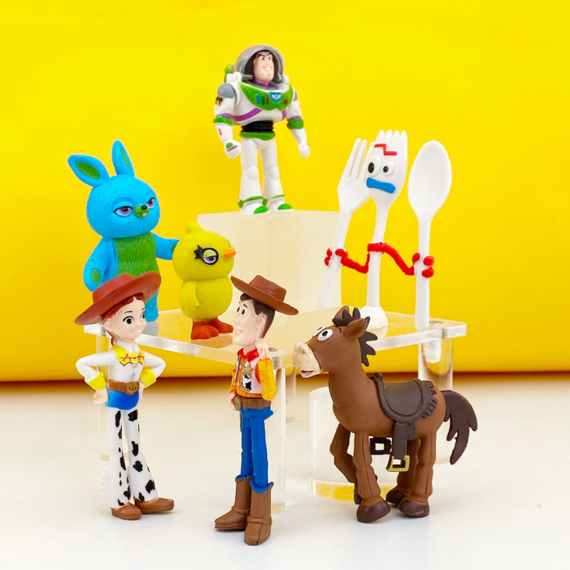 Spielzeug Geschichte Filmfiguren Buzz Lightyear Woody Jessie Q-Version Action figur niedlichen Dol Desktop-Ornamente sammeln Modell