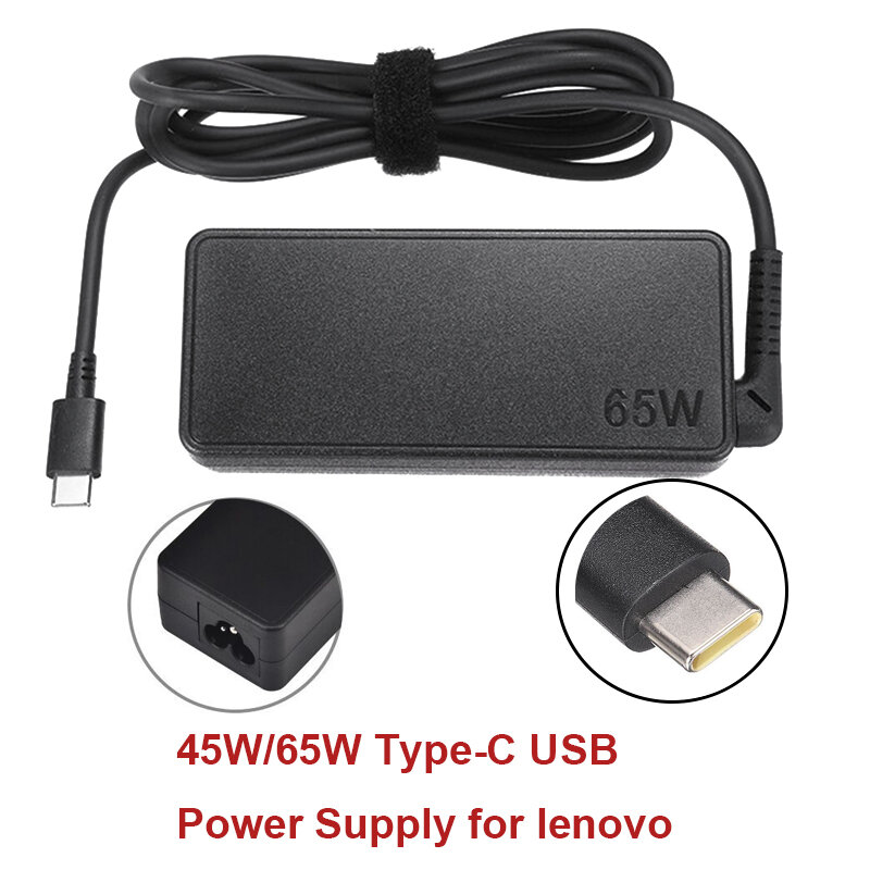 45W/65W adattatore di alimentazione USB C tipo C adattatore per caricabatterie per Laptop adattatore ca per lenovo