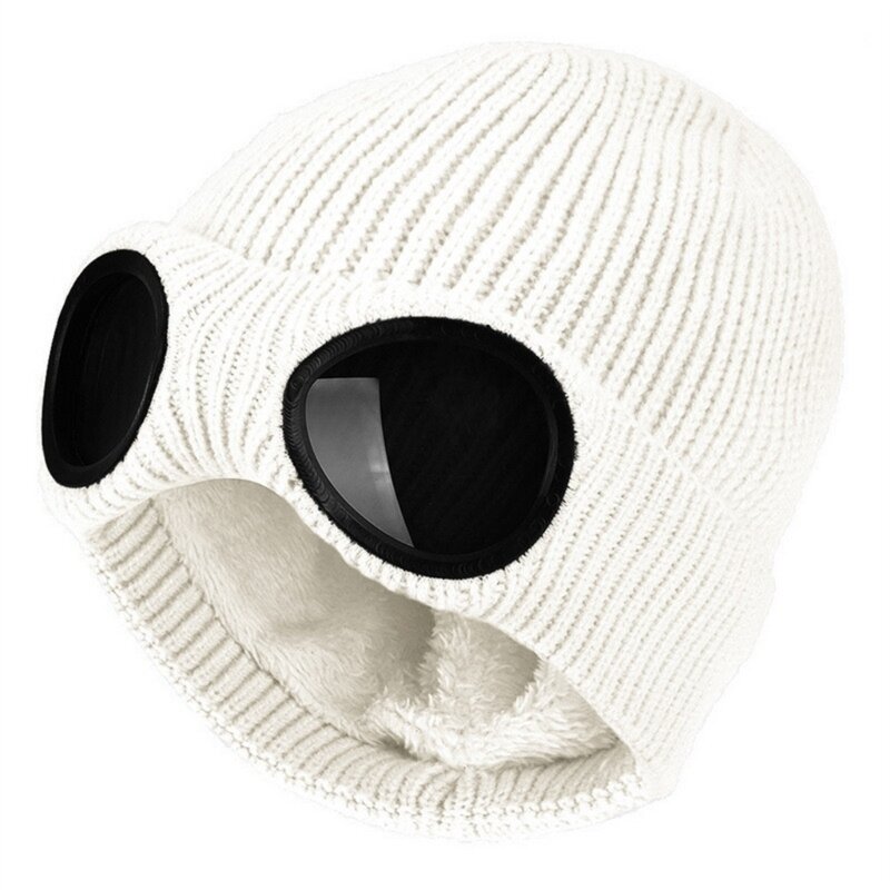 Лыжная шапка с очками Лыжные очки Шапка Забавная шапка вязаная крючком Вязаная шапка-бини Праздничная шапка Шапка-бини Skulli