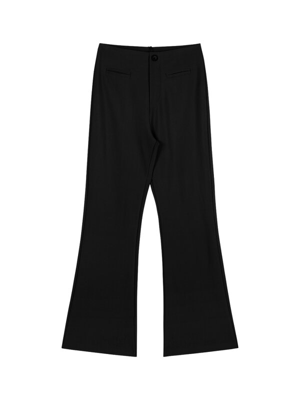 Spodnie garniturowe damskie rozkloszowane spodnie z szerokimi nogawkami na jesienne spodnie z wysokim stanem damskie dopasowany spodnie sanitarne kobiet