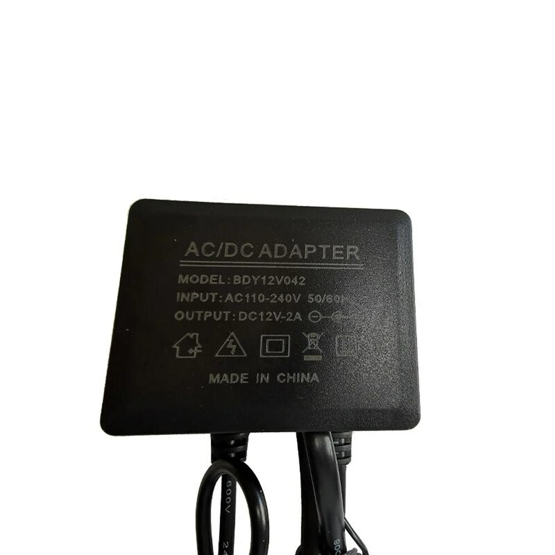 Adaptador de energia IP66 impermeável para câmera ao ar livre, conversor AC, 12V, 2A, 100V-240V, DC, 2000mA, fonte de LED, UE, EUA Plug, 5,5mm x 2,1-2,5mm