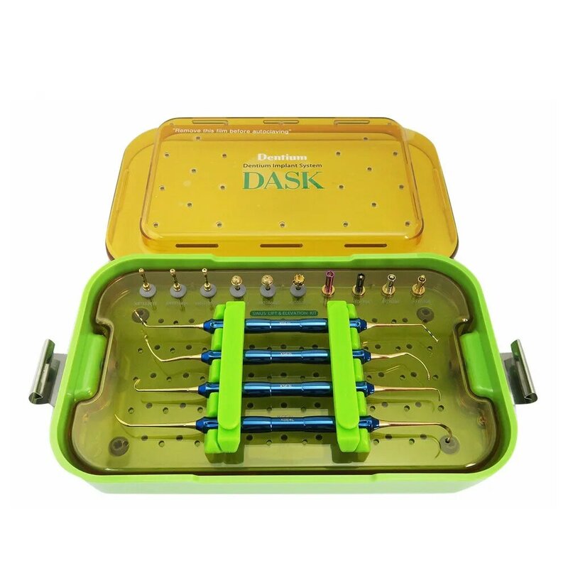 オリジナルのdaskdentium advanced sinus kit,デンタルドリルストッパー,リフティング,エレベーションソリューション,ツール
