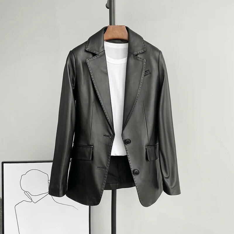 AYUNSUE 100% натуральная овчина куртка 2023 корейская мода кожаный блейзер женские куртки и пальто из натуральной кожи женская одежда SGG