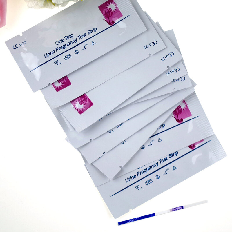 Tiras reactivas de un solo paso para 20 piezas, pruebas de diagnóstico de orina HCG para mujeres y adultos, palos medidores de orina, precisión del 99%