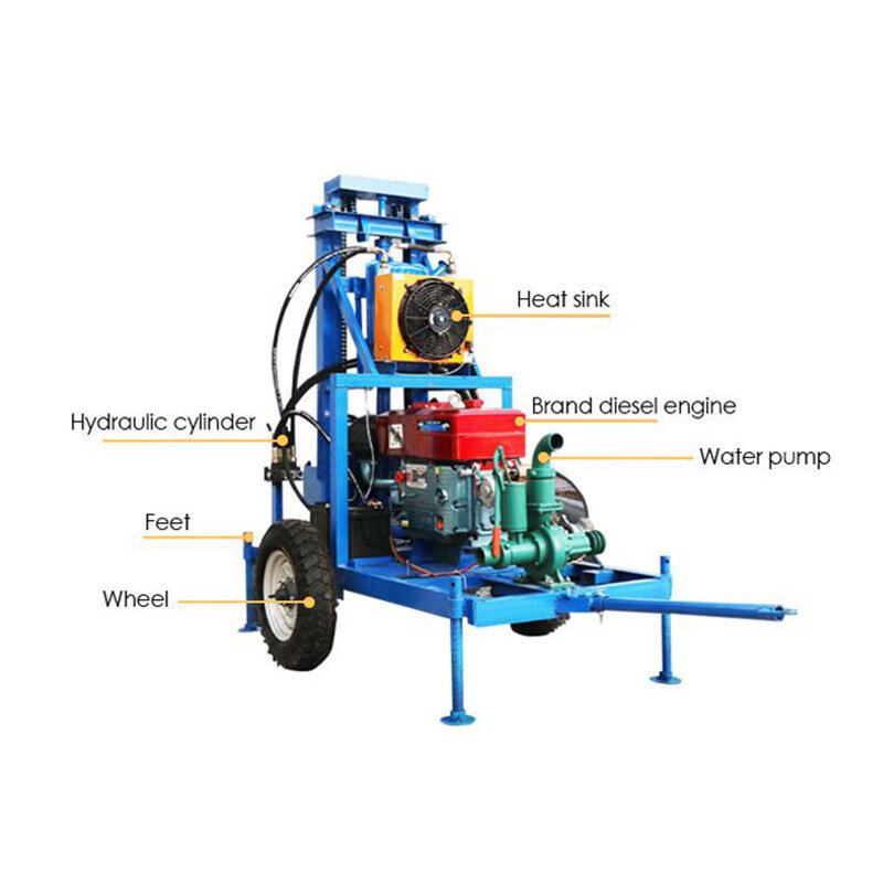 Portable 300 Meter Bore Hole Bohole Ground Underground Machine Equipment Small Water Well Drill Rig For Sale Water Well