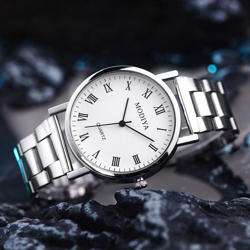 Relógio de quartzo elegante masculino com alça ajustável, relógio de alta precisão para negócios, presente formal, elegante