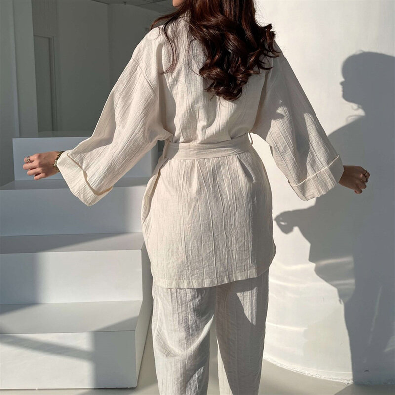2022 Long Sleeve Two Piece Set Summer Casual Tracksuit Women Pants Set Outfits Loose Shirt Tops And High Waist Pants
