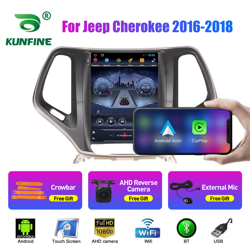 9,7 zoll Tesla Stil 2 Din Android Auto Radio Für Jeep Cherokee 2016-2018 Stereo Auto Multimedia Video Player DVD GPS Navigation