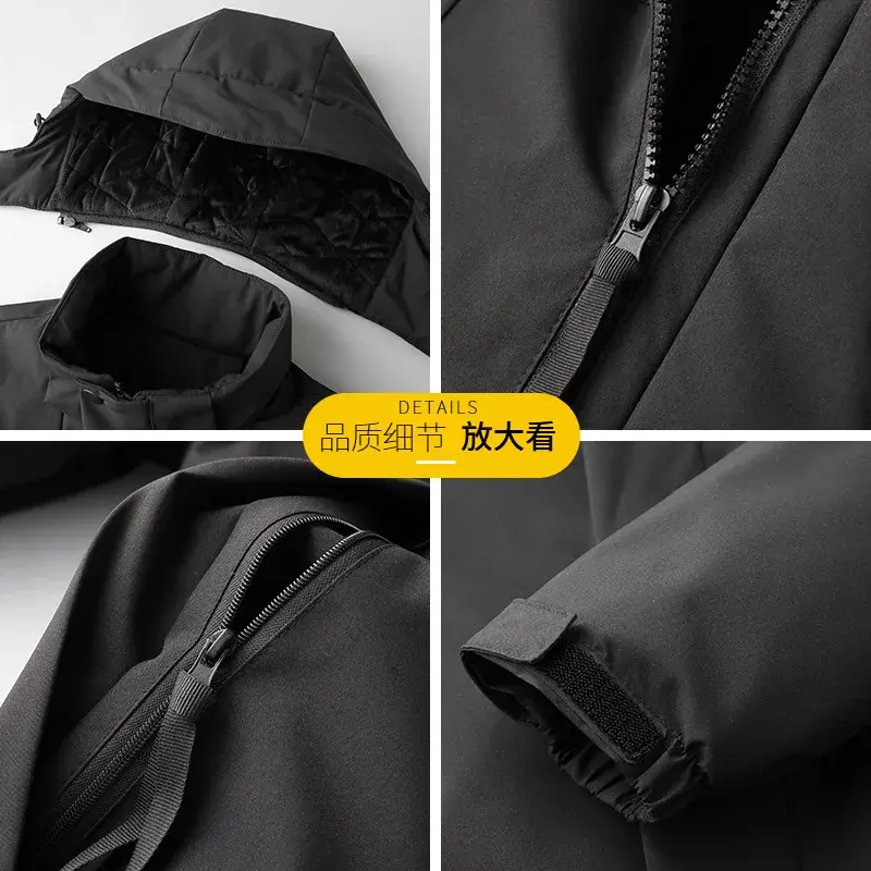 New Arrival Fashion Winter Men's Standing Neck Hooded and Padded Cotton Jacket Men's Thin Coat Plus Size XL2XL3XL4XL5XL6XL7XL8XL