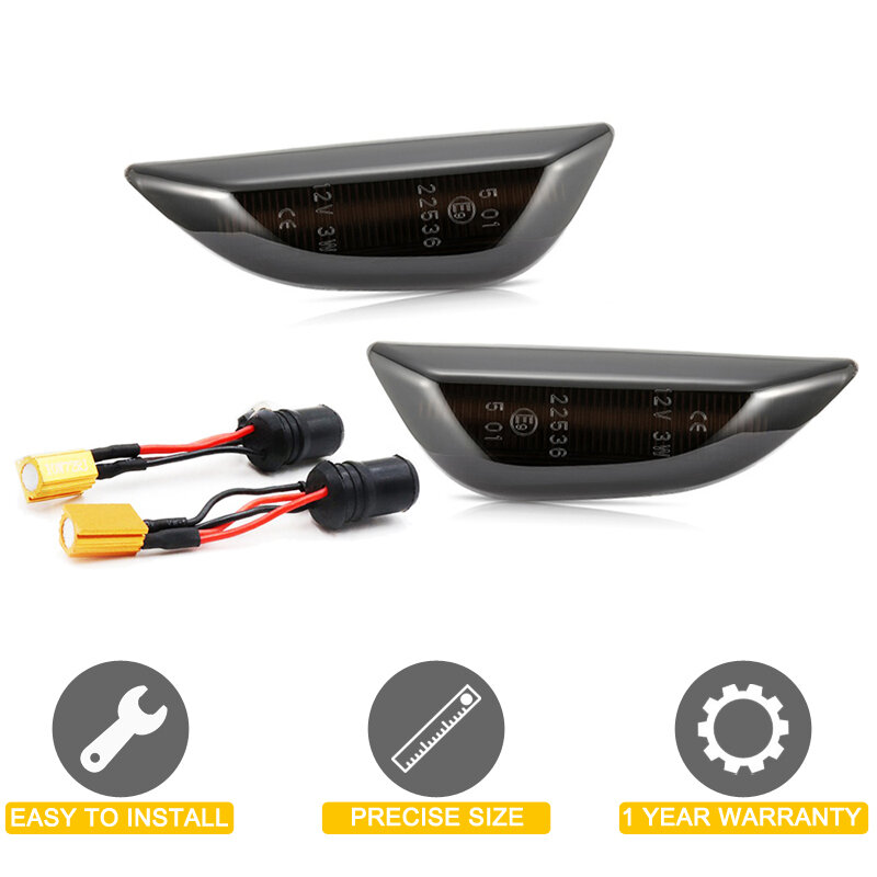 Smoked Lens Waterproof LED Side Fender Marker Lamp Flowing Turn Signal Light For Chevrolet Trax 2012 2013 2014 2015 2016-2019