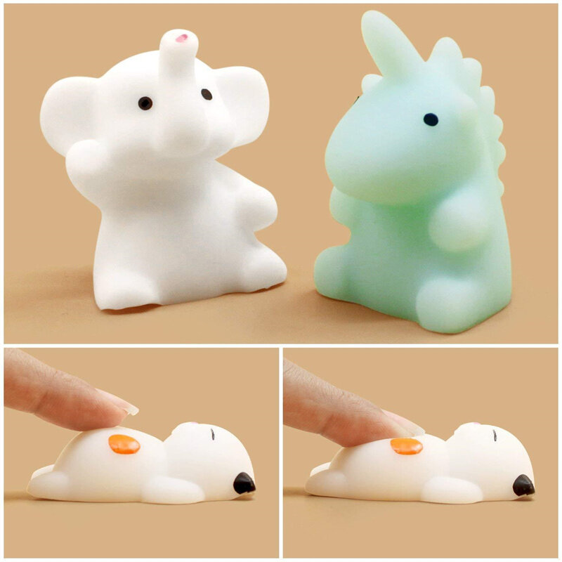 5-50 sztuk Mini gniotki Mochi Squishies Kawaii zwierząt wzór Stress Relief wycisnąć zabawki dla dzieci chłopcy dziewczęta prezenty urodzinowe