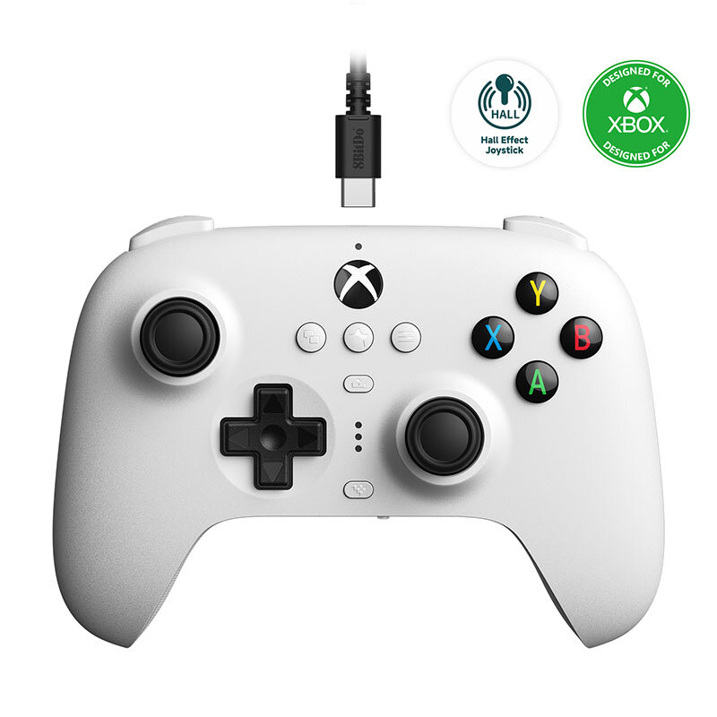 8bitdo-Gamepad con cable Ultimate, actualización de Joystick de efecto Hall, Gamepad para Xbox Series, S, X, Xbox One, Windows 10, 11