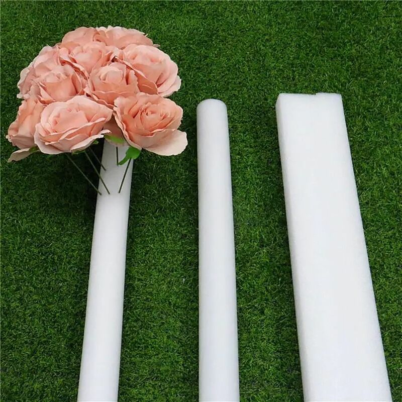 1Pcs 51*4cm DIY Foam Strip Wedding Flower Arrangement Base Cylindrical White Stick Solid Curtain Floral Sponge Event Party Props