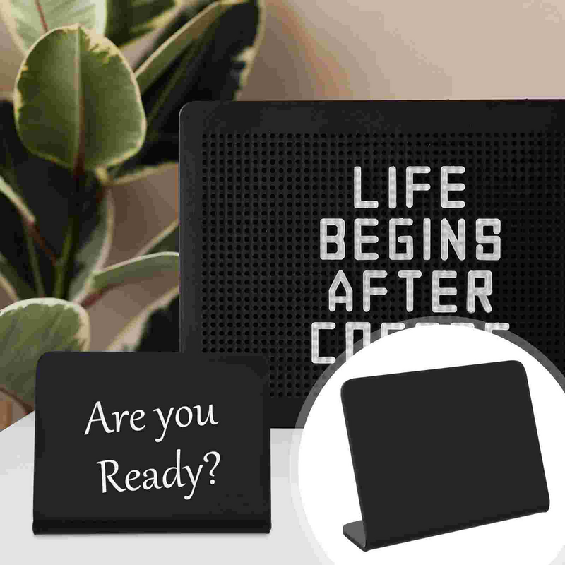 6 Pcs Acrylic Small Tag Office Writing Chalkboard Food Message Tags Ornament