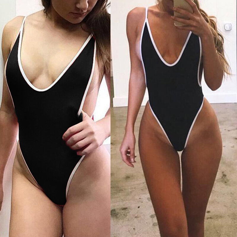 Sexy Women\'s Beachwear Bathing Swimsuit Fashionable Sling Bikini Swimwear without Steel Bracket or Padded Cups