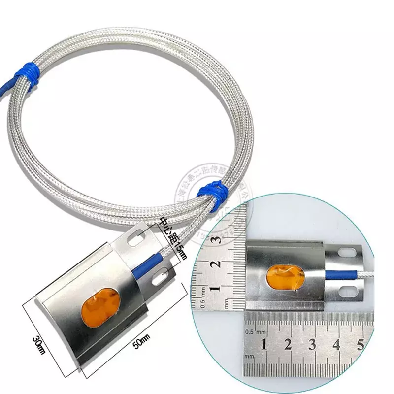 Pt100 Arc Tile Platinum Thermistor Temperature Sensor for Pipeline Cylindrical Surface Mounted Temperature Probe