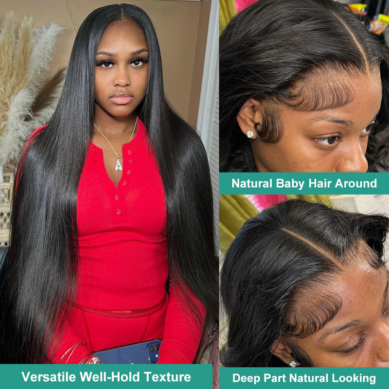 Peruaanse Haar 13X4 Transparant Hd Lace Pruiken Menselijk Haar Pre Geplukt Gebleekte Knopen Steil Hair Pruiken Pre Tokkelde Remy Hair Pruiken