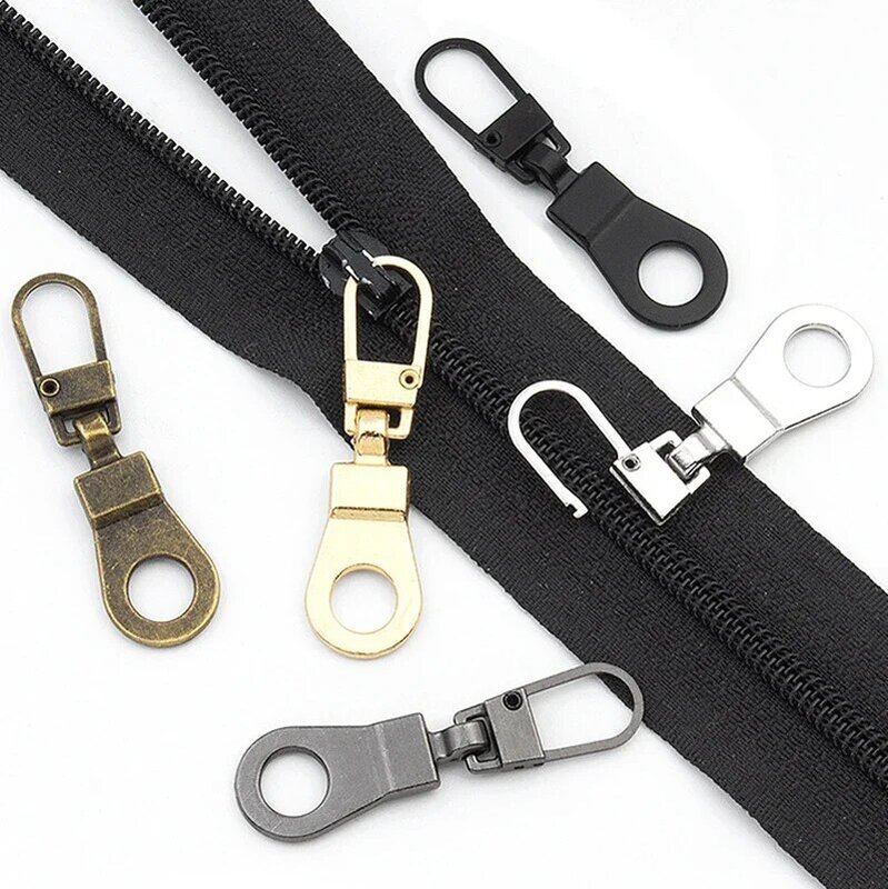 10/1Pcs Metal Zipper Slider Replacement Zipper Puller Kit For Broken Buckle Travel Bag Suitcase Household DIY Sewing Accessories