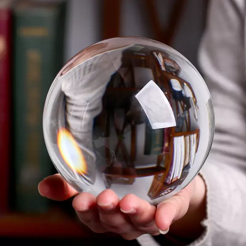 كريستال الكرة الترا واضح زجاج الكرة محظوظ المجال عدسة الكرة العرافة المجال فنغ شوي الحلي الأوروبية ديكور المنزل هدايا 100 مللي متر