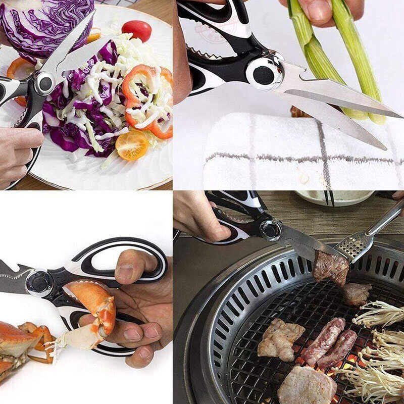 Tijeras multifuncionales de acero inoxidable, utensilios de cocina para el hogar, potente, Japón, hueso de pollo, pescado