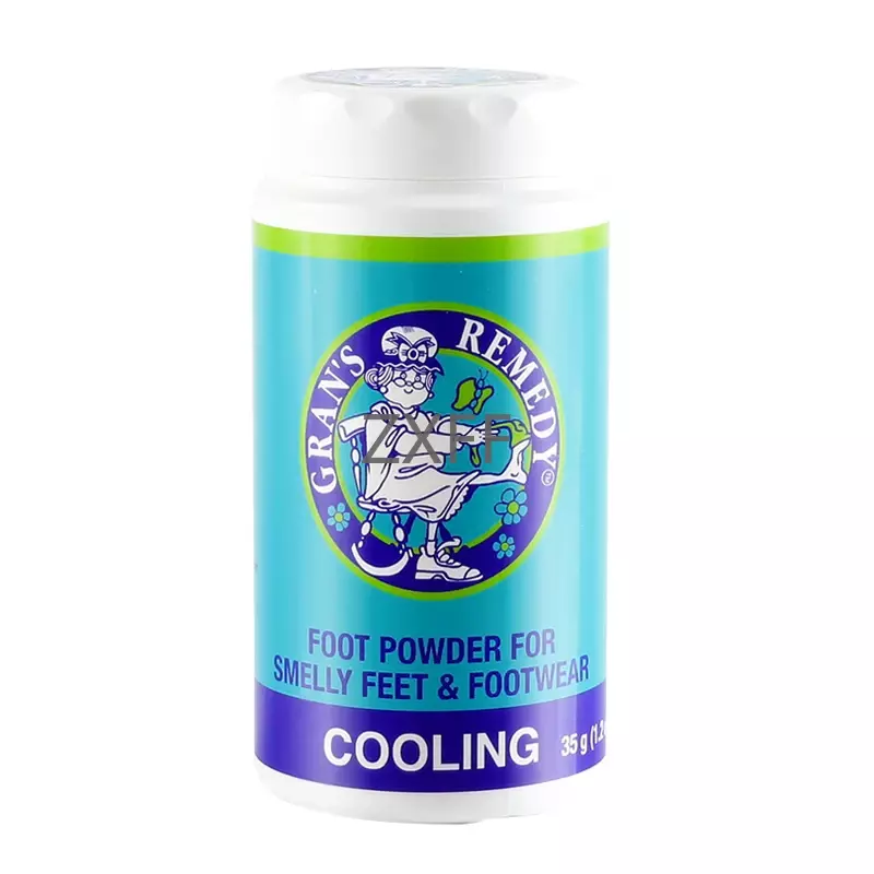 NewZealand Grans Remedy Original, polvo perfumado de refrigeración para el cuidado de los pies, tratamiento de calzado con olor, Control de olores de pies, 35g