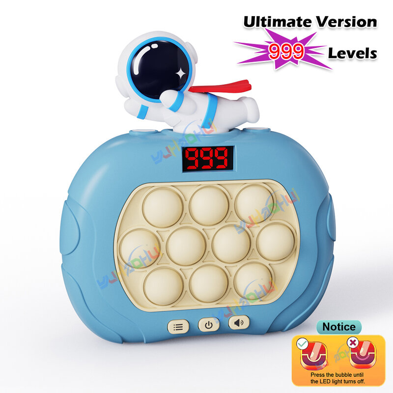 Consola electrónica Pop Push de 999 niveles, consola de juegos rápida con pantalla LED, adecuada para adultos y niños, juguete Fidget de Navidad